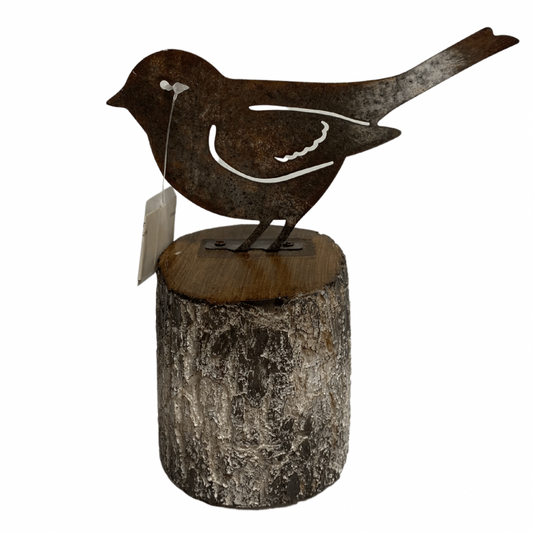 Resin Bird On Tree Trunk - Available in 2 Styles