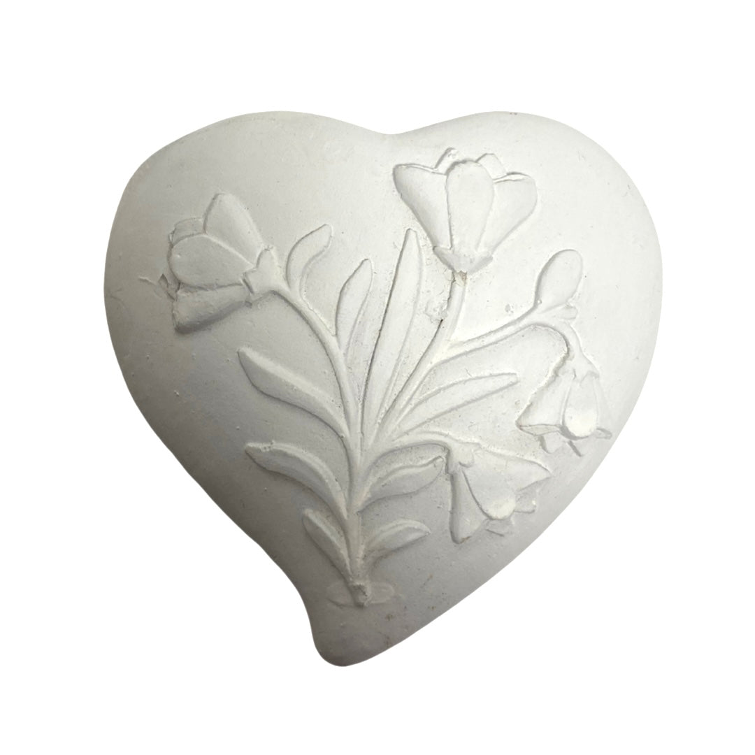 White Paper Mache Heart
