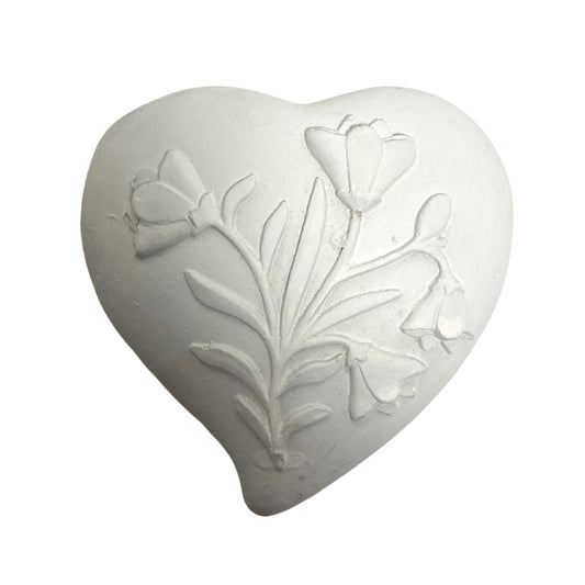 White Paper Mache Heart