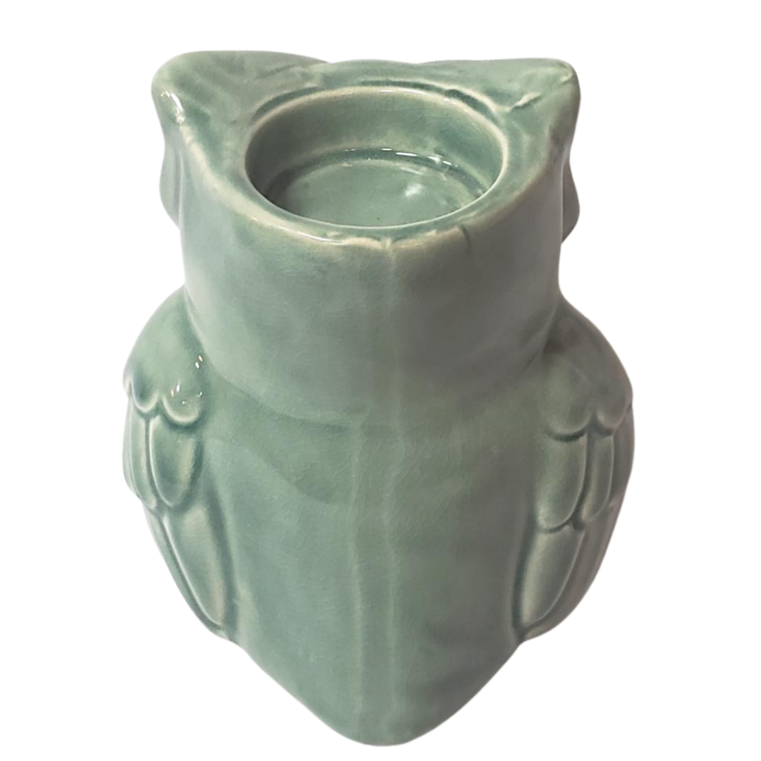 Teal Owl Tea Light Holder