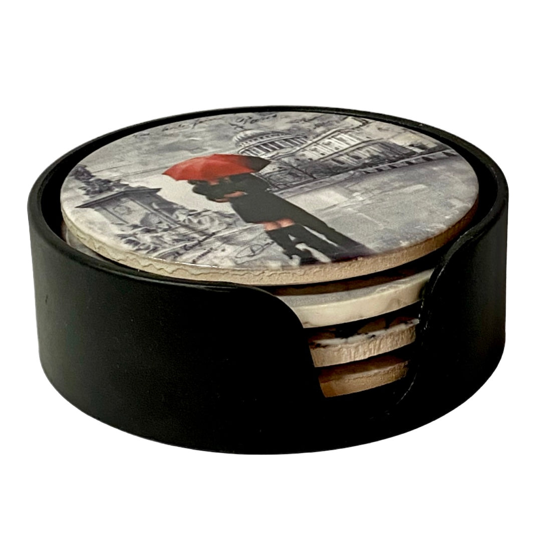 Red Umbrella Coaster Set