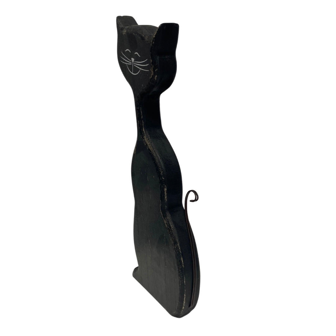 Wooden Black Cat - Available In 2 Sizes