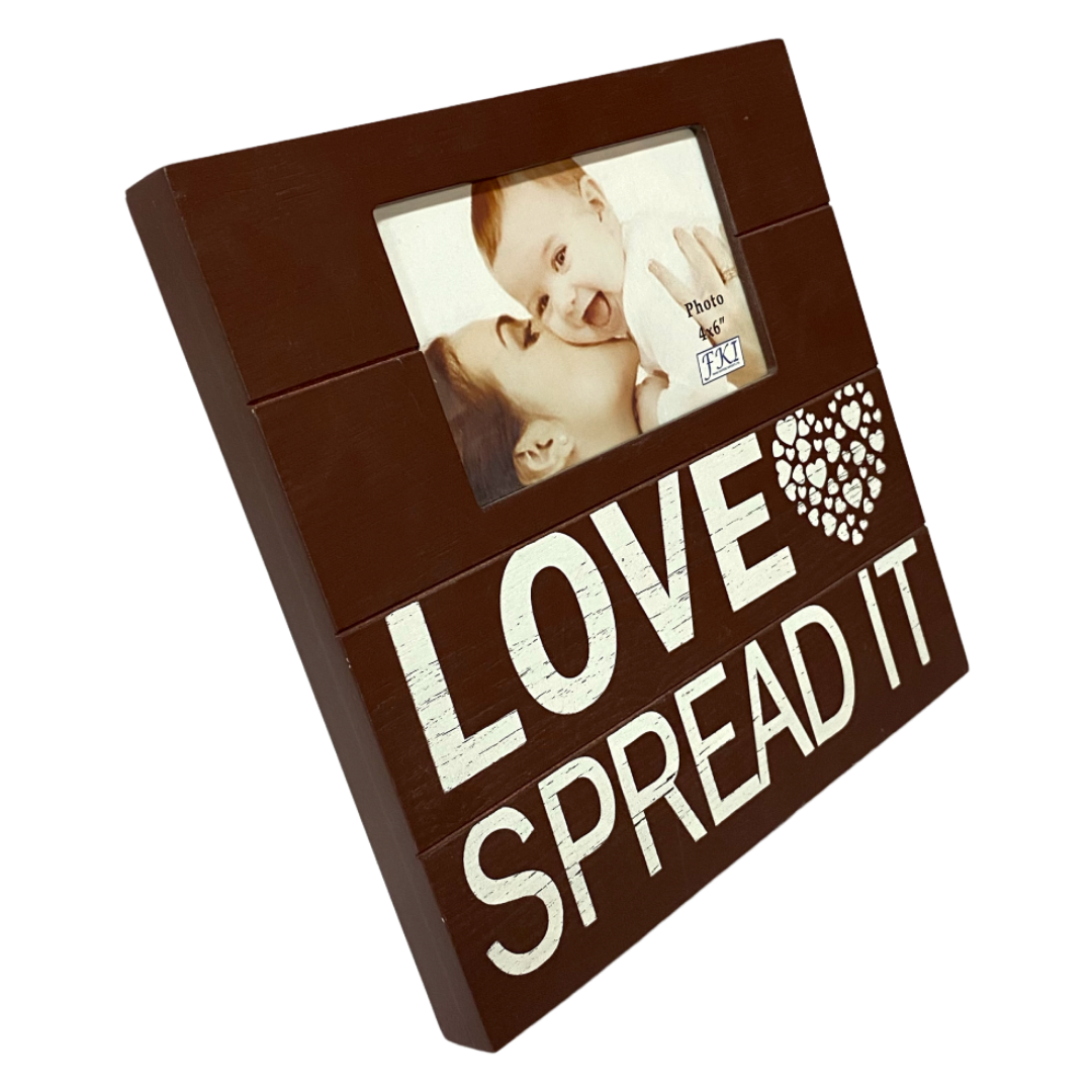 Love Spread It Brown Wooden Picture Frame