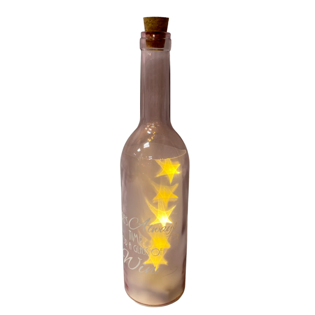 Time For A Glass Of Wine LED Bottle