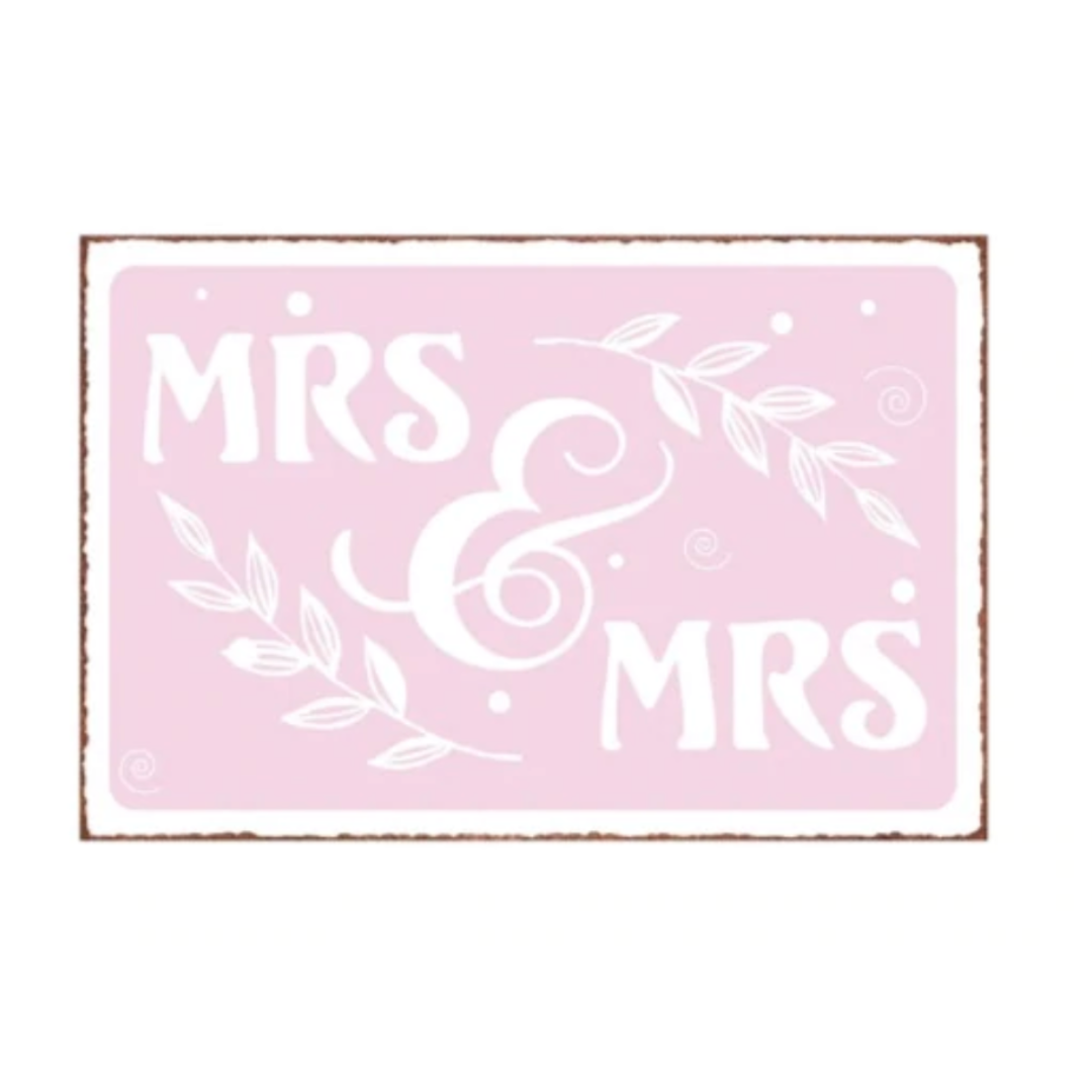 Mrs & Mrs Embossed Metal - Imperial Gifts And Decor™