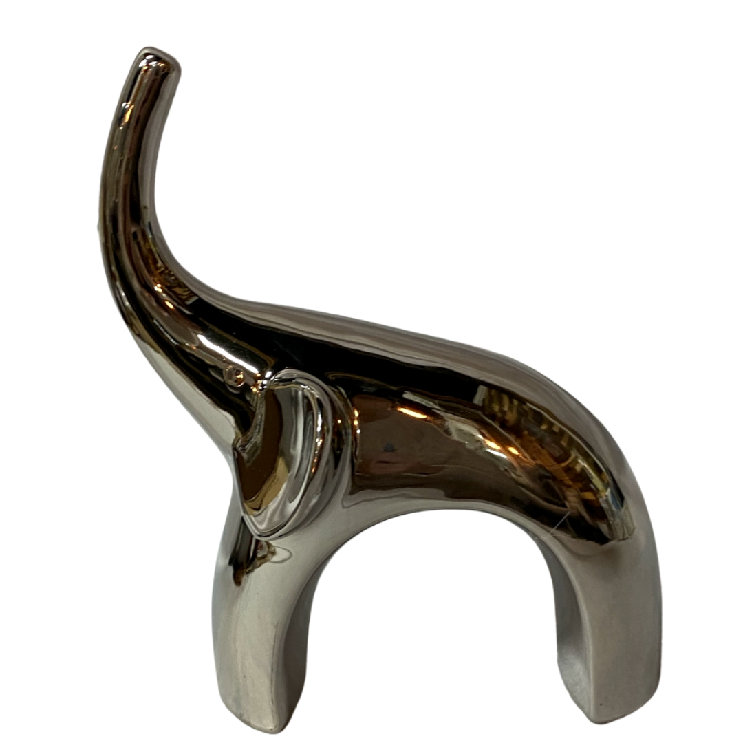 Silver Modern Elephant Statue