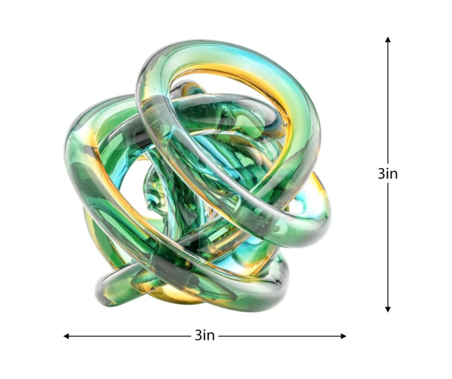 Orbit Glass Knot Decor Ball - Ombre Ocean Sunset - Available in 2 Sizes