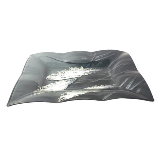 Grey Reed Glass Plate