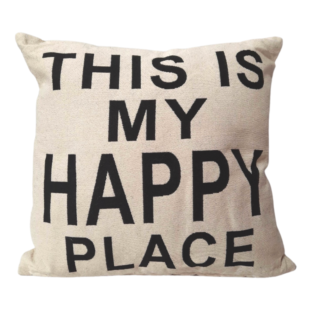 Happy Place Pillow - Imperial Gifts And Decor