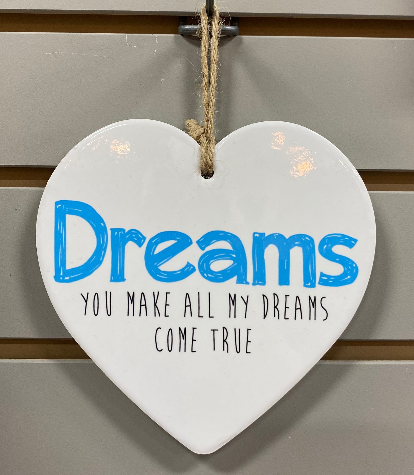 Dreams Ceramic Hanging Heart
