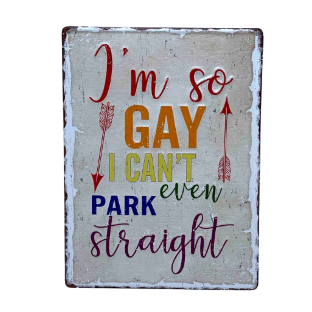 Think Straight Embossed Sign - Imperial Gifts And Decor