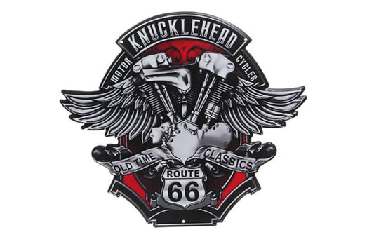 Embossed Metal Wall Sign Knucklehead