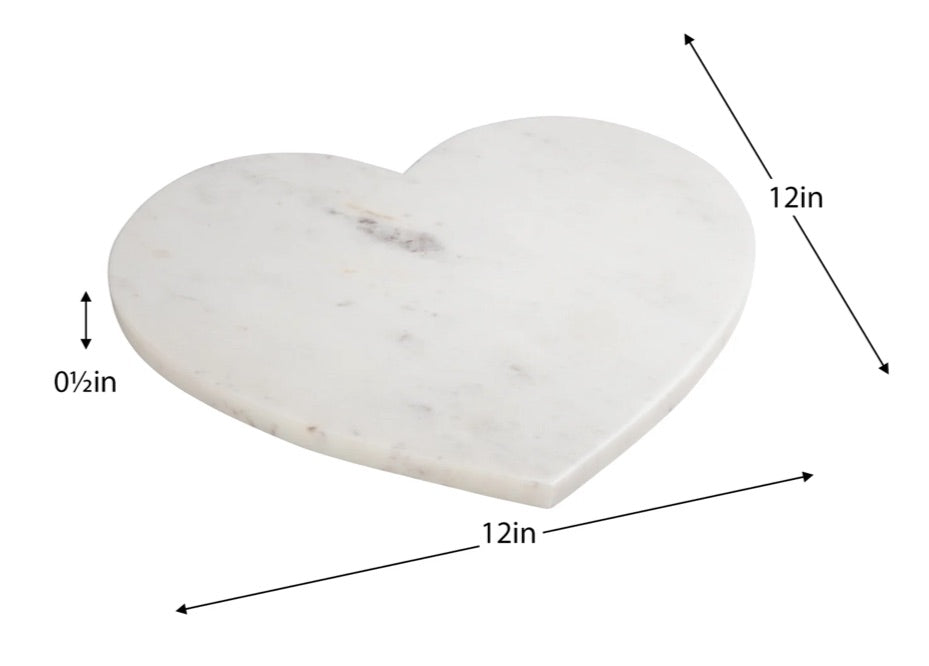 Marble Heart 12" Cheese Serving Board