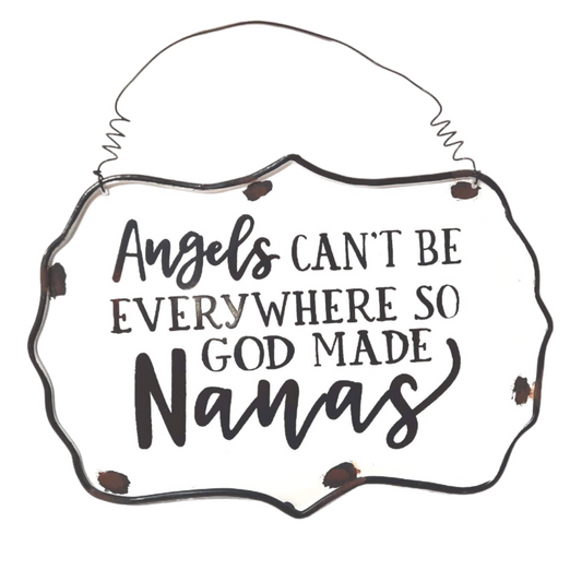 Angel Nana Tin Hanging Sign