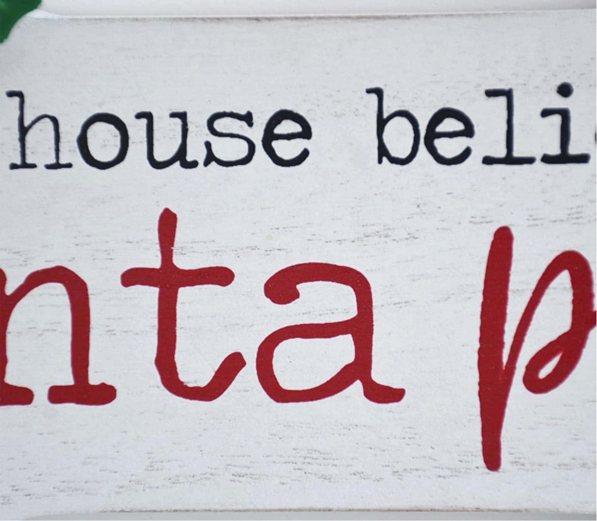 Santa Paws Wooden Bone