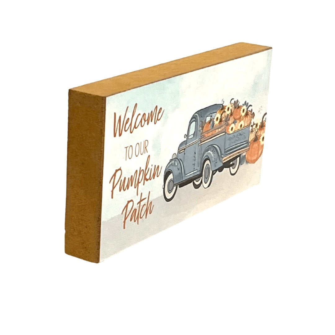 Pumpkin Patch Wooden Block