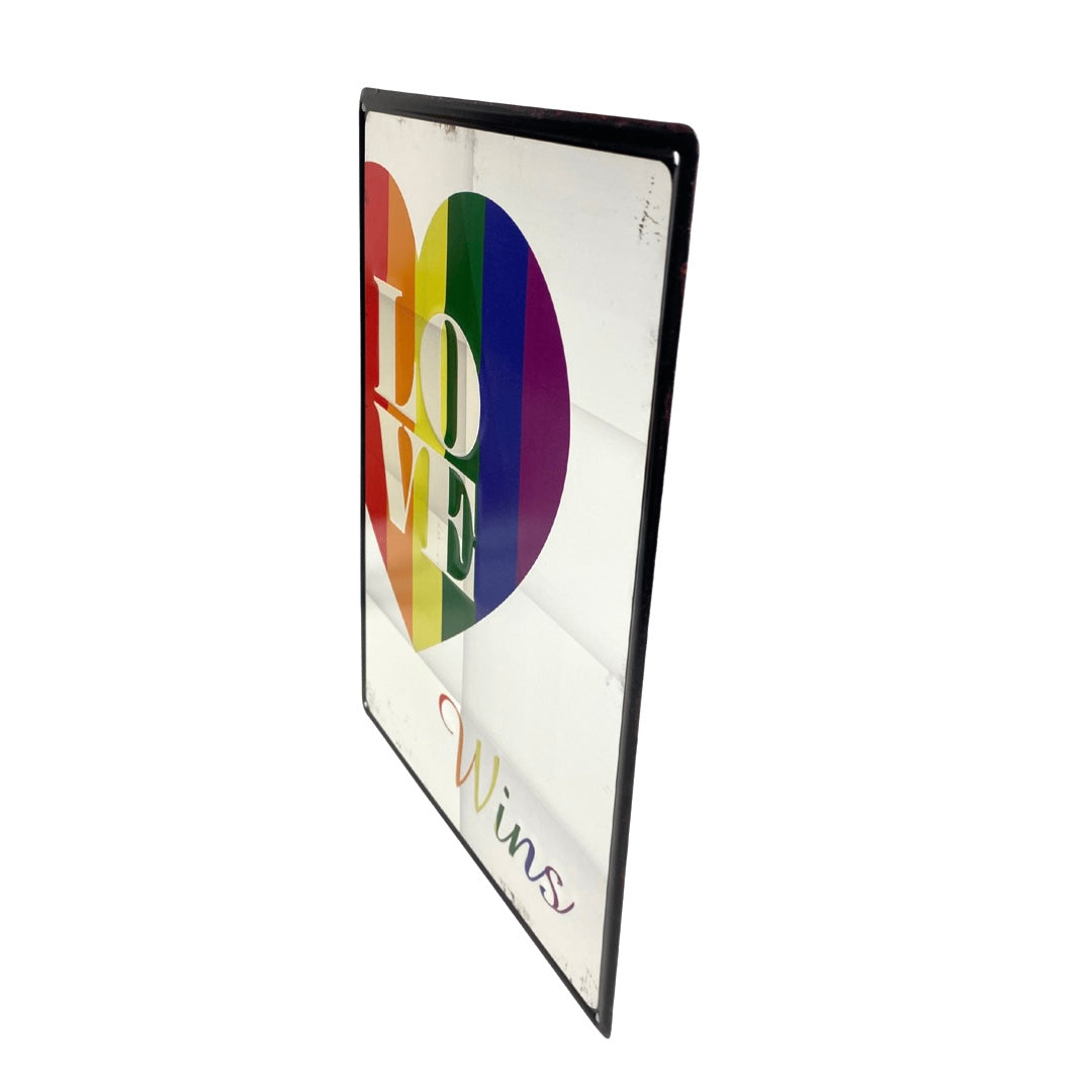 Love Wins Embossed Sign