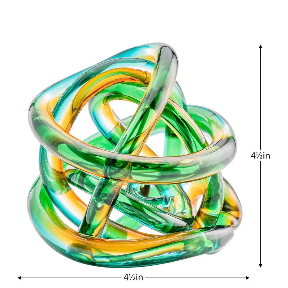 Orbit Glass Knot Decor Ball - Ombre Ocean Sunset - Available in 2 Sizes