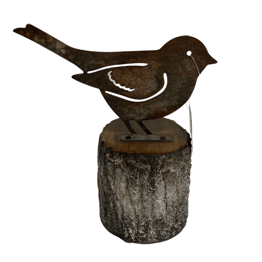 Resin Bird On Tree Trunk - Available in 2 Styles