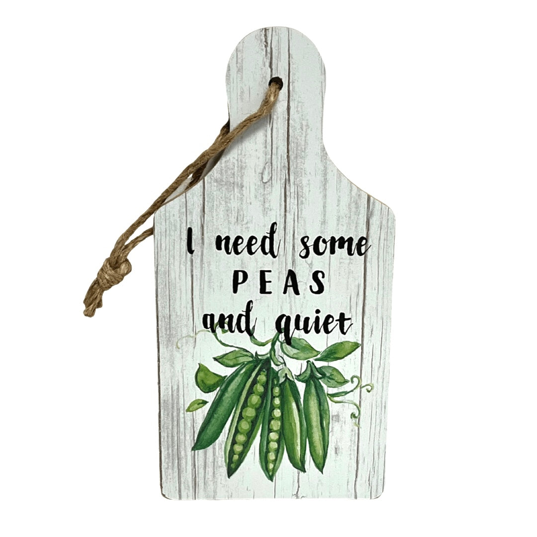 peas wooden kitchen wall decor