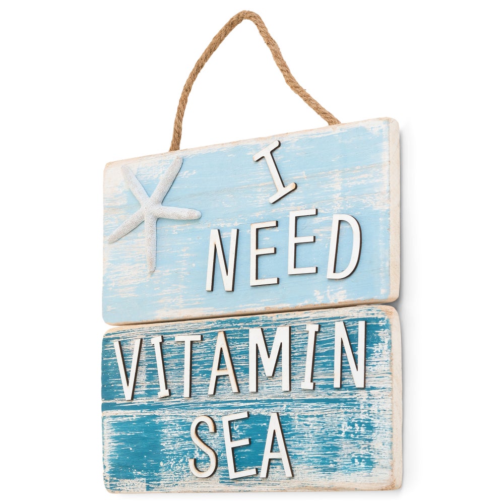 Vitamin Sea Wooden Hanging Sign