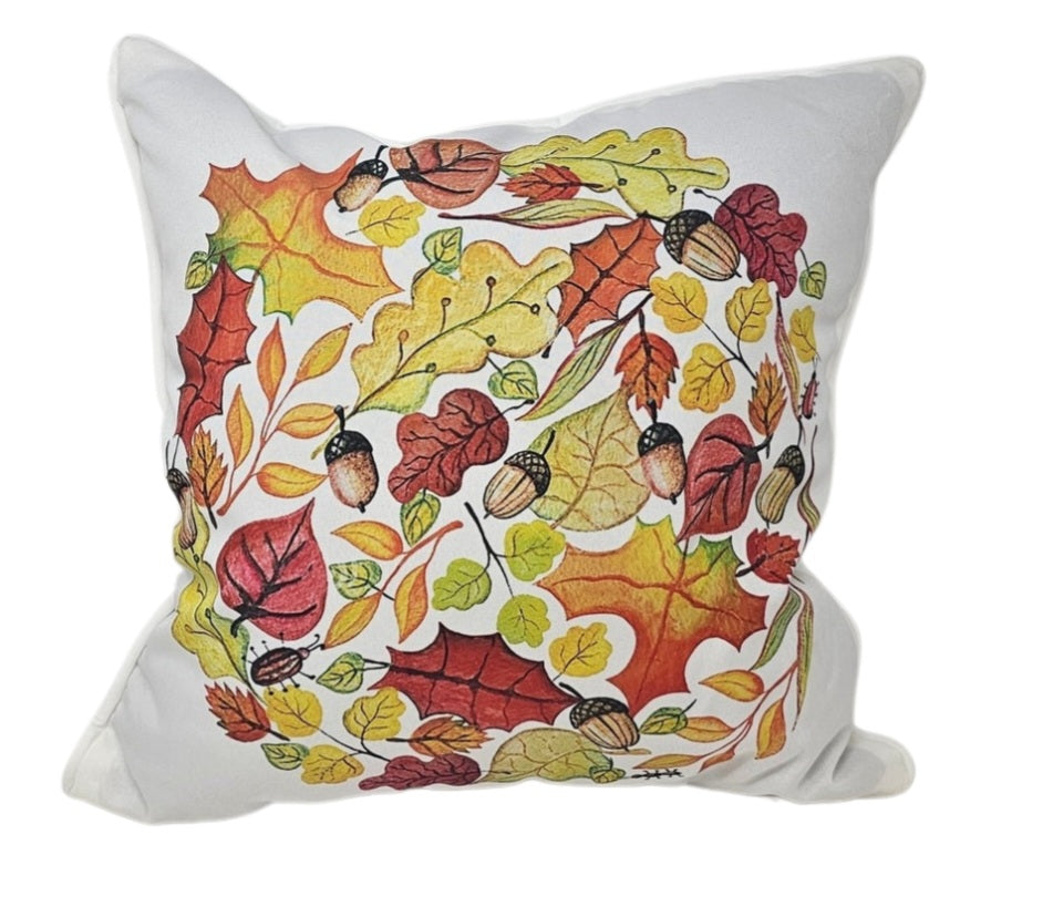 Acorn & Leaves Pillow