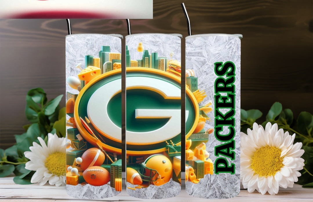 Green Bay Packers Insulated Tumbler With Straw