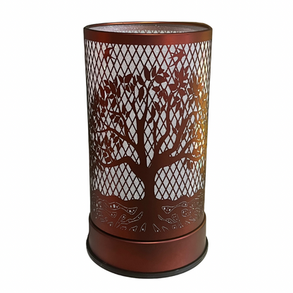 Copper Tree Of Life Touch Sensor Lamp W/Glass Oil Holder
