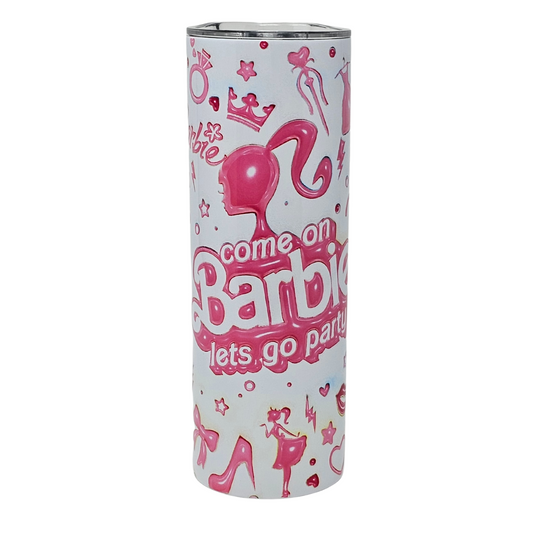 Light Pink Barbie Insulated Tumbler With Straw