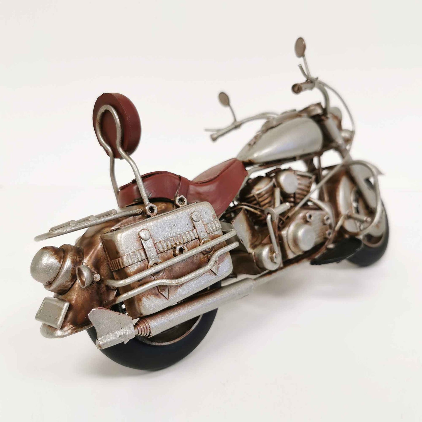 Silver Motorcycle Metal Model