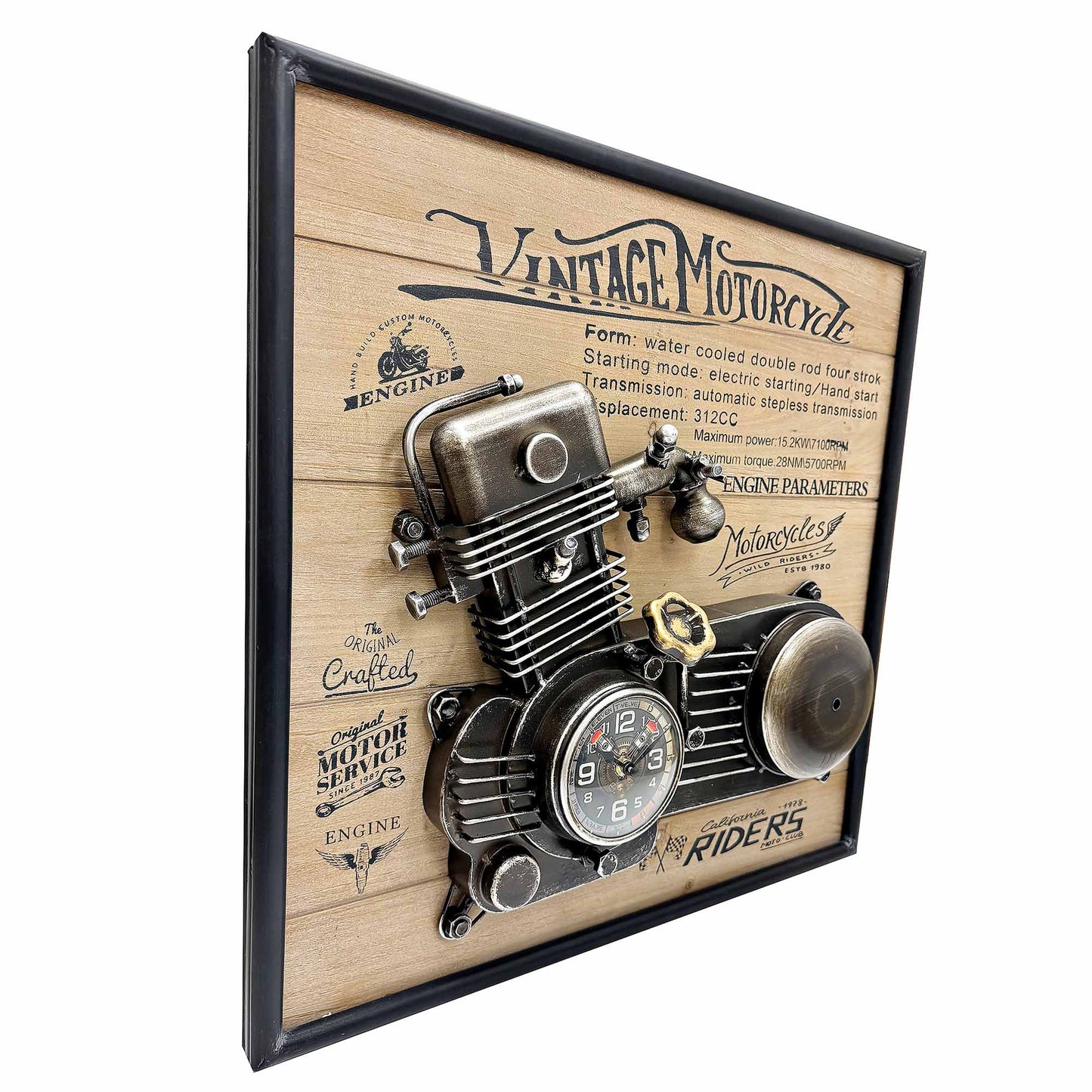 Decorative Motorcycle Engine Wall Clock