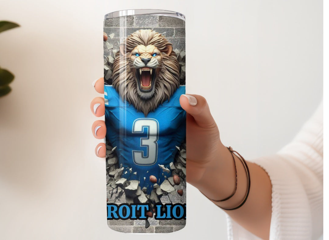 Detroit Lions Insulated Tumbler With Straw