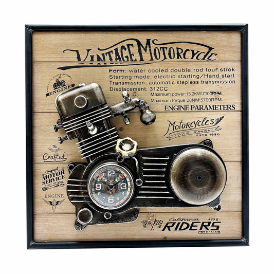 Decorative Motorcycle Engine Wall Clock