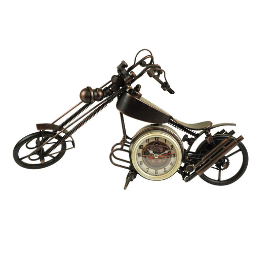 Classic Metal Motorcycle Table Clock
