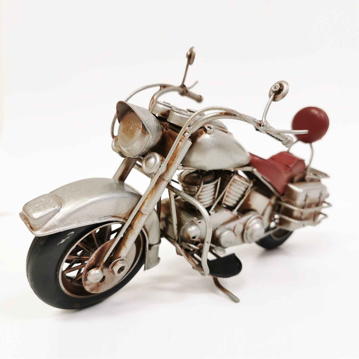 Silver Motorcycle Metal Model