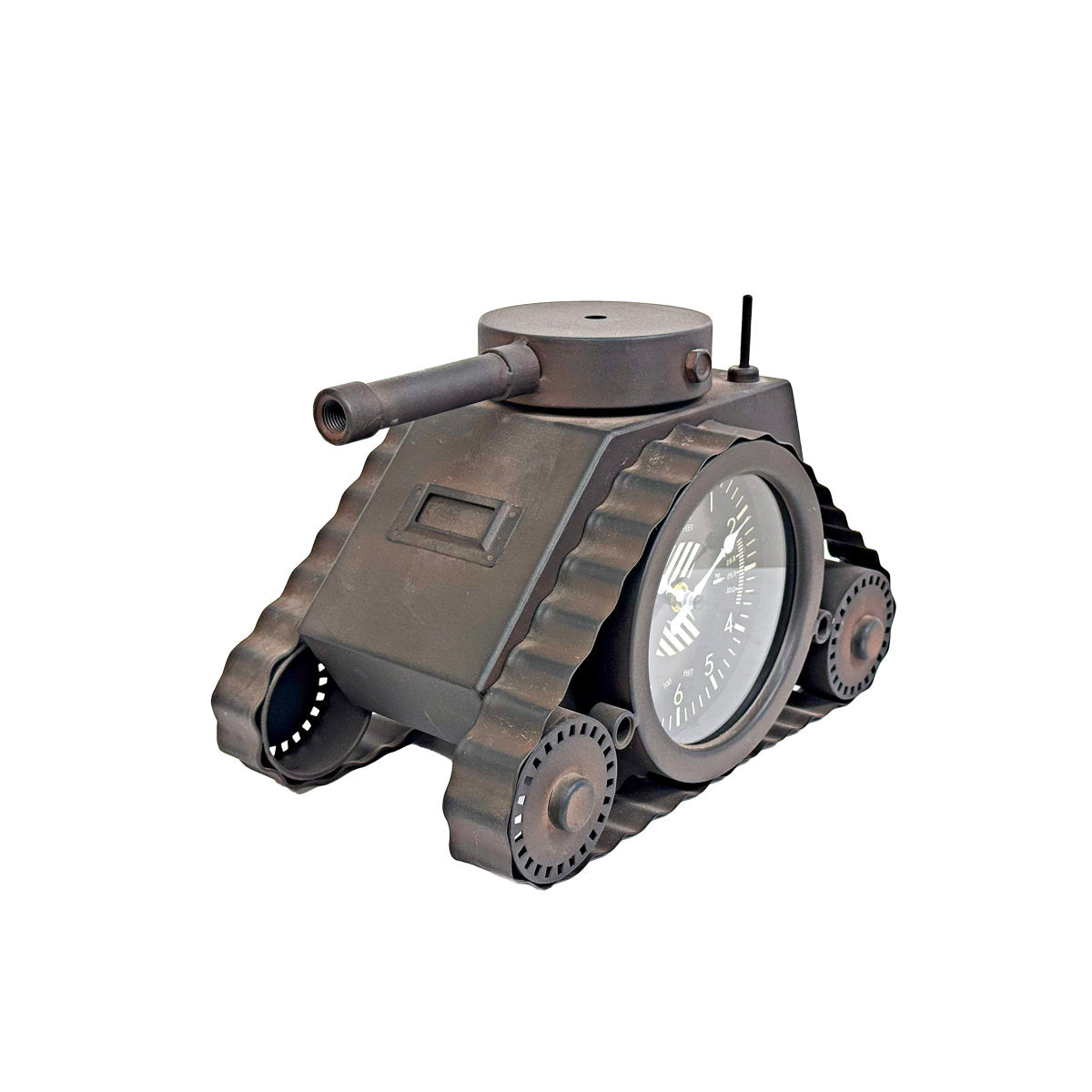 Double-sided Vintage Tank Table Clock