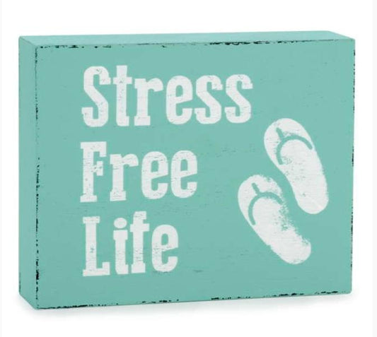 Stress Free Life Decor Block - Imperial Gifts And Decor