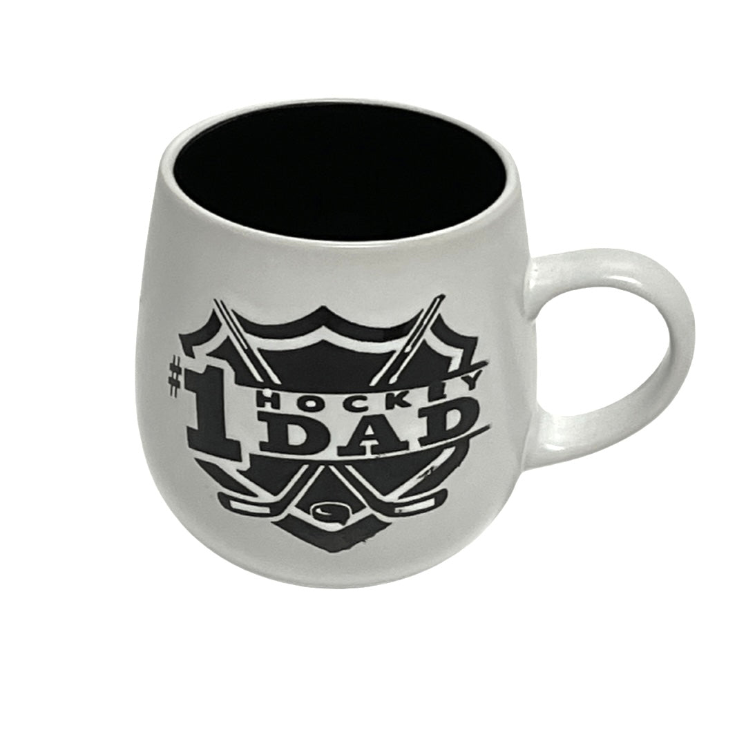 Black & White Hockey Mugs - 3 Assorted Styles