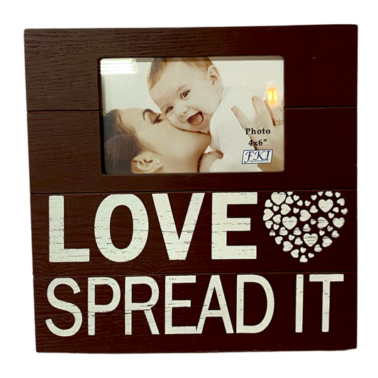 Love Spread It Brown Wooden Picture Frame