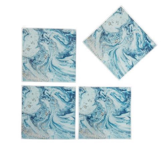 Glass Marble Coaster Set - Available in 2 Colours