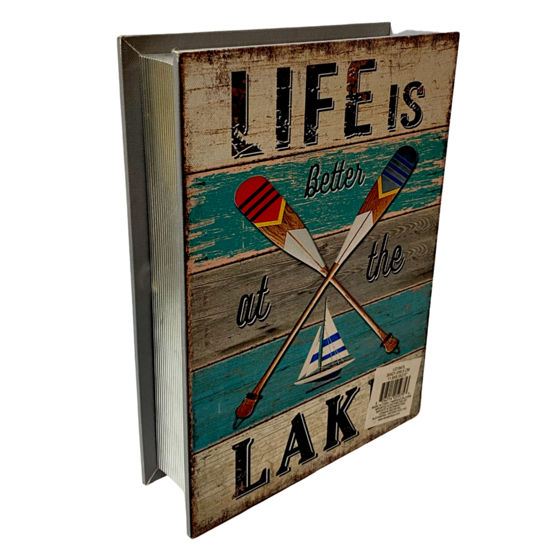 Life Is Better At The Lake Magnetic Faux Book Box