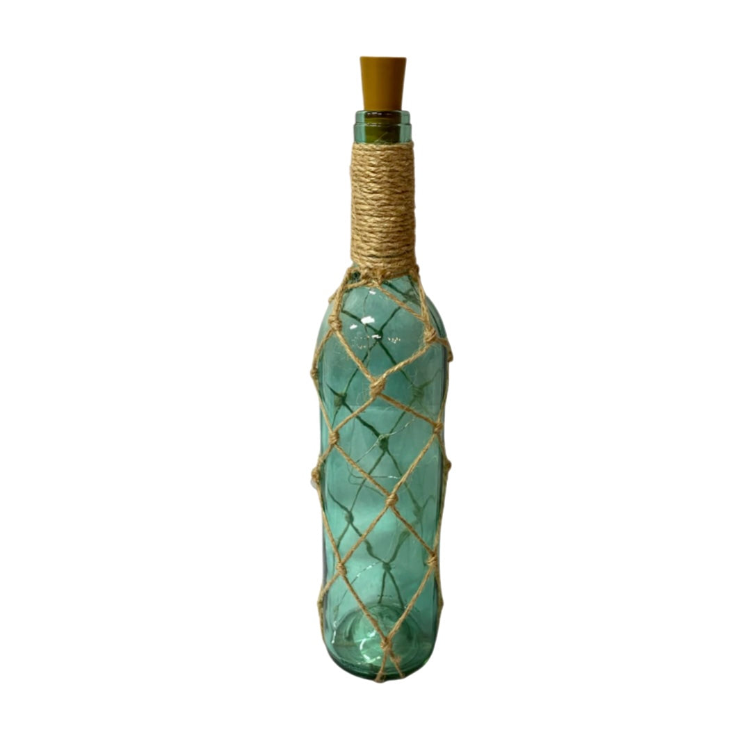 LED Green Bottle With Rope