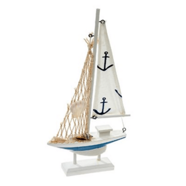Wooden Sailboat With Anchor Print