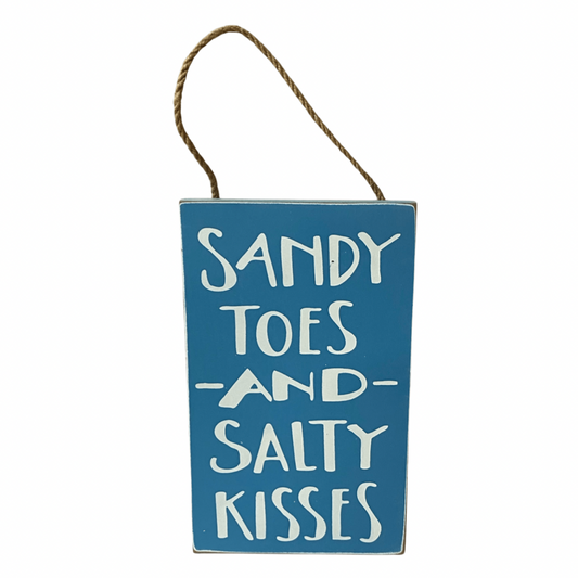 Sandy Toes & Salty Kisses Hanging Sign