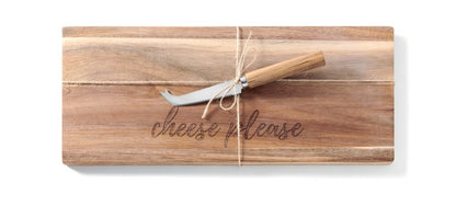 Acacia Wooden Cheese Board With Knife