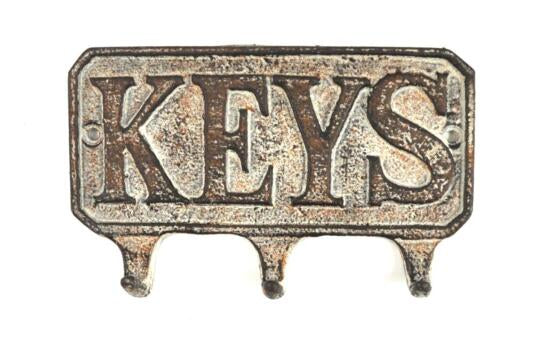 3 Hook Antique Key Hanger