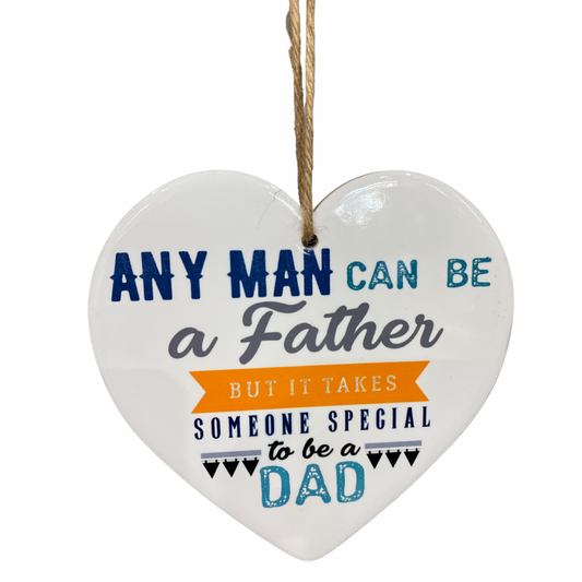 Any Man Ceramic Hanging Heart