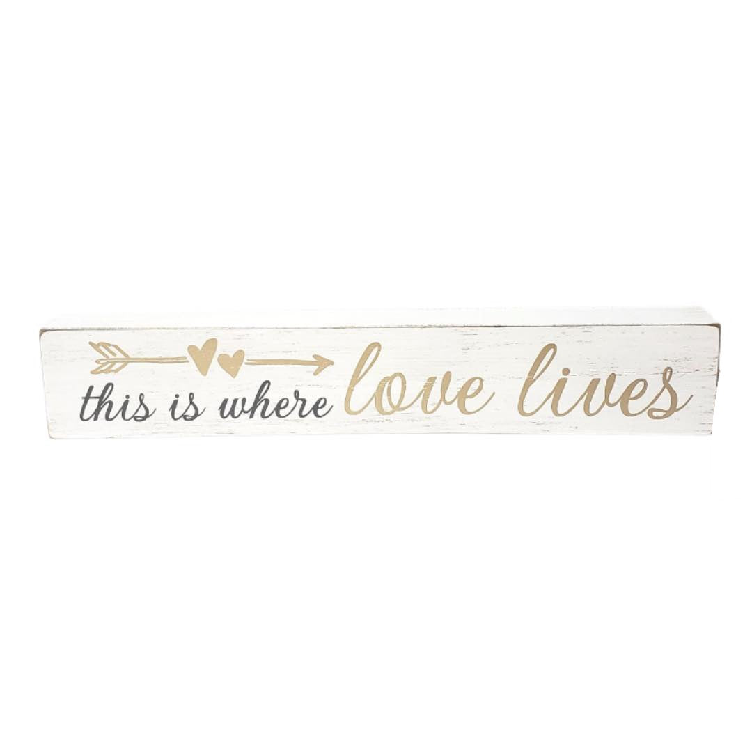 This Is Where Love Lives Wooden Sign
