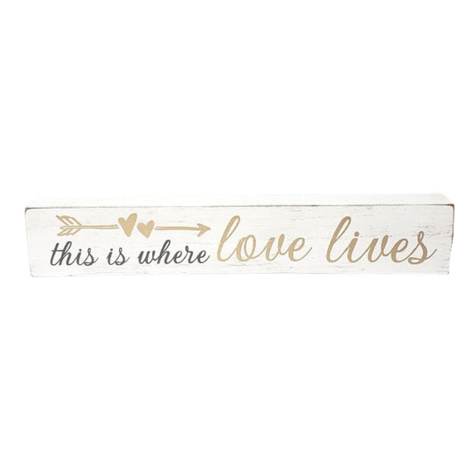 This Is Where Love Lives Wooden Sign