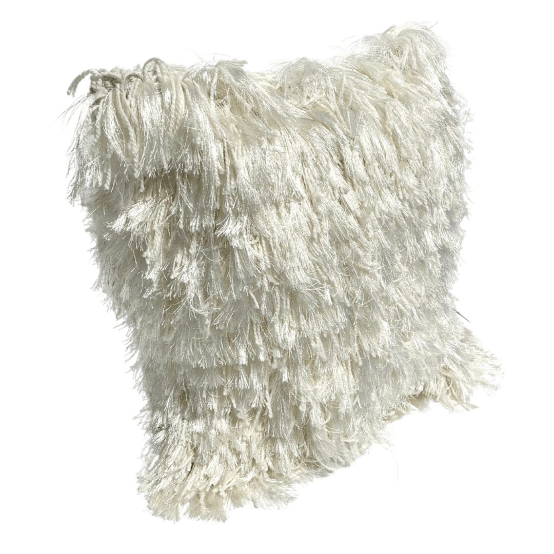 Buy Furry Decorative Cushion Ivory